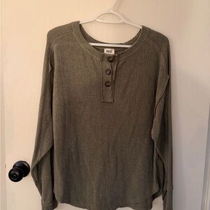 BKE Olive Long Sleeve Henley
